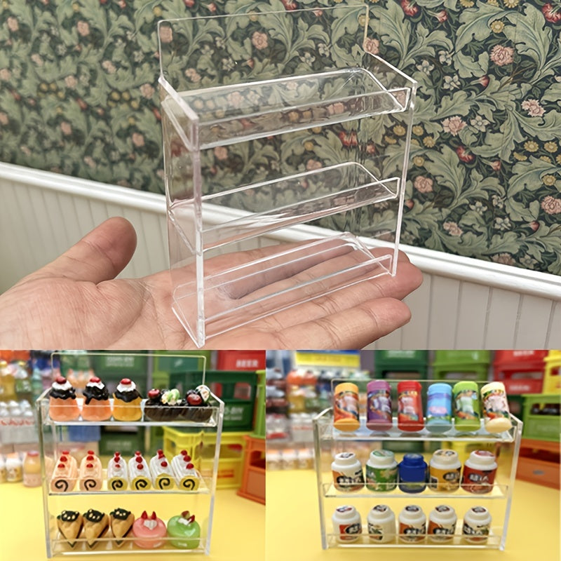 Mini Doll House Supermarket Kitchen Bathroom Shelf Model