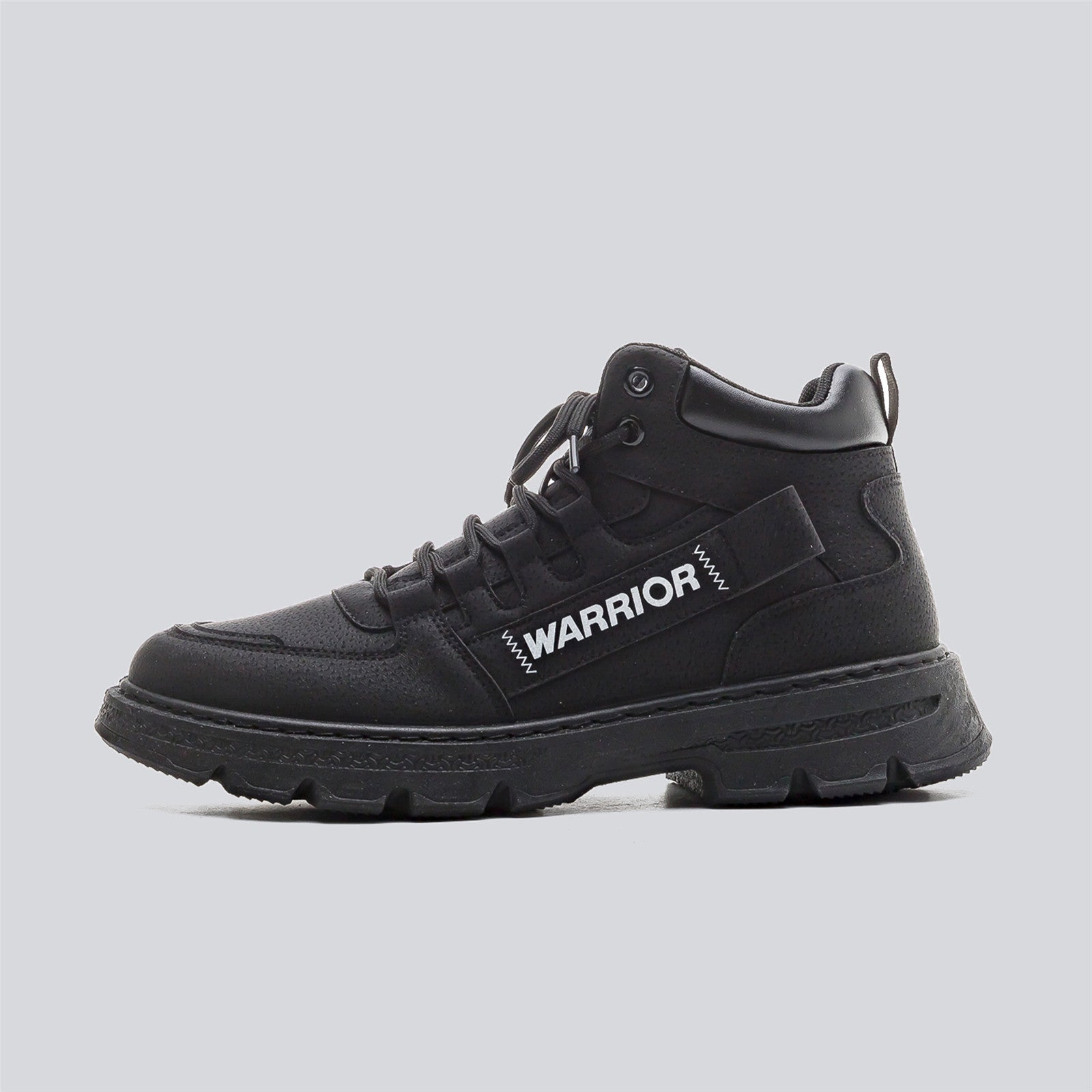 Warrior Men's Letter Patch Lace Up Casual Ankle Boots