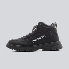 Warrior Men's Letter Patch Lace Up Casual Ankle Boots