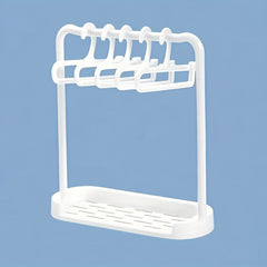 6pcs Mini Clothes Hanger Set with Rack for Labubu Dolls Display