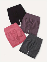 Solid High Waist Yoga Shorts Women's Activewear