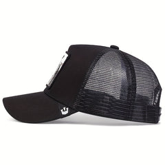Tiger Patch Trucker Hat Mesh Anime Embroidery Dad Hats Animal Pattern