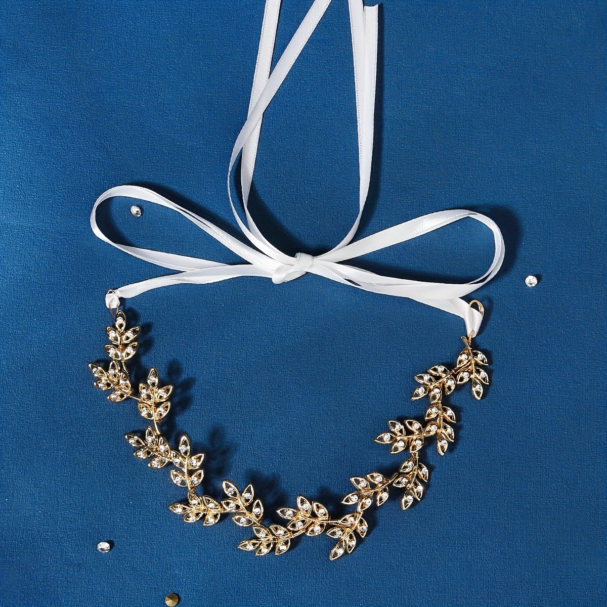 Rhinestone Lead Hair Band Adjustable Headband Bridal Wedding Headwear