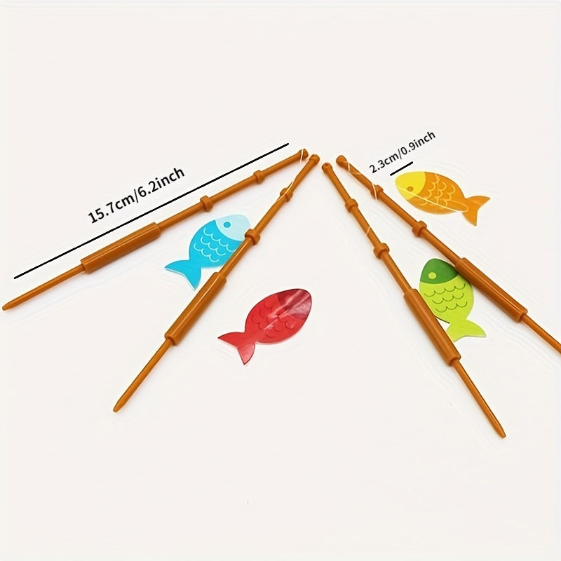12pcs Mini Fishing Rod Cake Decoration for Party Gathering