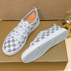 Men's Plaid Print Sneakers Lightweight Walking Shoes