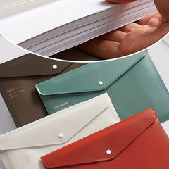 12pcs A4 Snap Button File Bag for Students
