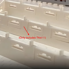 20pcs Building Block Fences, Three Colors for DIY Projects