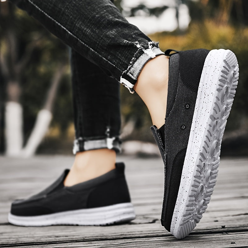 Men's Canvas Loafer Shoes Slip On Lightweight Walking Sneakers
