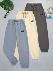 3pcs Letter Print Boys Active Sweatpants Comfortable Jogger Sports Pants