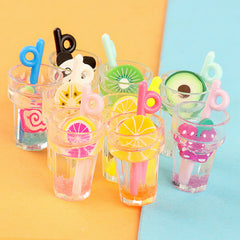 2pcs Mini Beverage Bottle DIY Ornament Luminous Resin Accessories