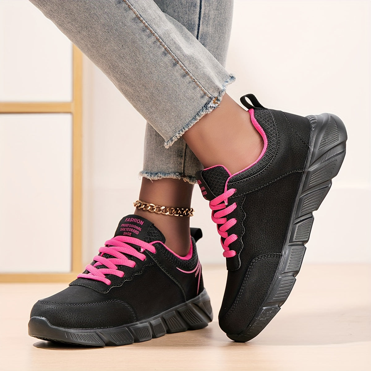 Casual Road Running Shoes Women's Front Tie Lightweight Hiking Shoes