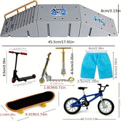 Mini Alloy Fingertip Skateboard Set for Outdoor Fun