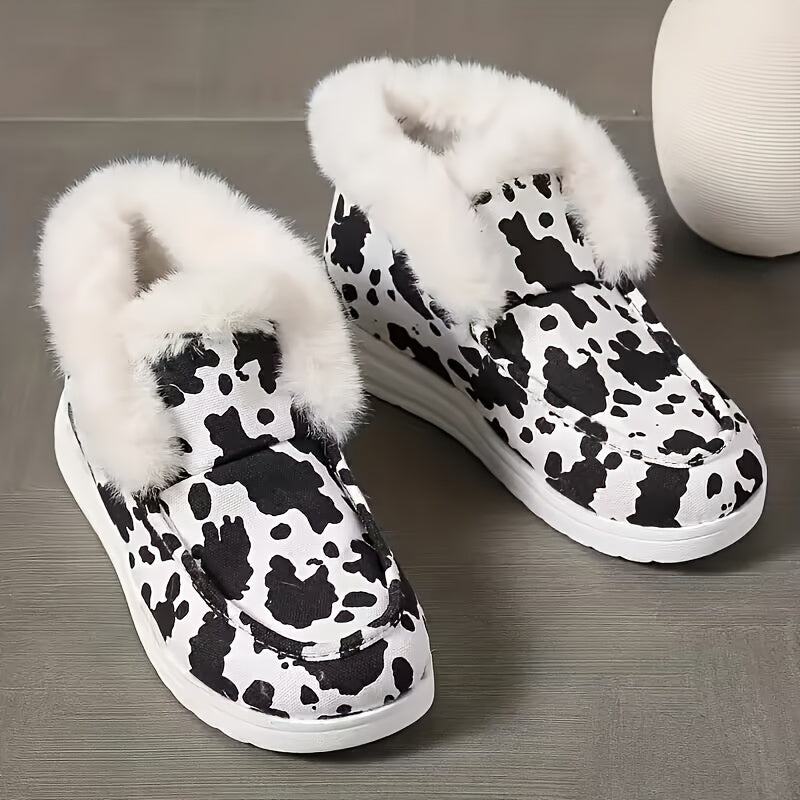Fur Fleece Lined Snow Shoes Lightweight Non Slip Boat Shoes