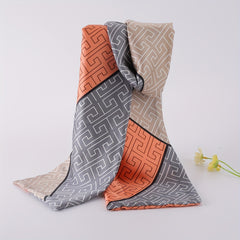 Polka Dot Geometric Print Skinny Scarf for Women