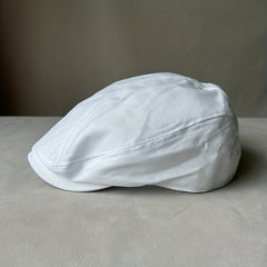 Men's Summer Newsboy Cap Vintage Golf Hat Solid Cabbie Cap