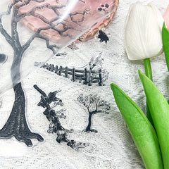 Tree Drop Leaf Clear Stamp for Scrapbooking DIY Card Making Decorative Craft