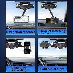 360 Rotatable Car Rearview Mirror Phone Mount