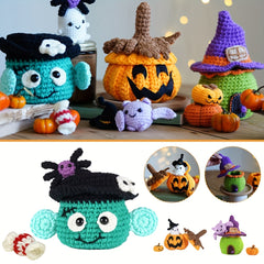 Halloween Knitting & Crochet Material Kit DIY Hand Weaving Doll Set