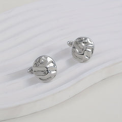 Men's Water Ripple Round Cufflinks Shirt Accessories