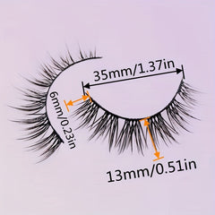 Natural Fluffy Faux Mink Lashes Soft Wispy Extension With Box