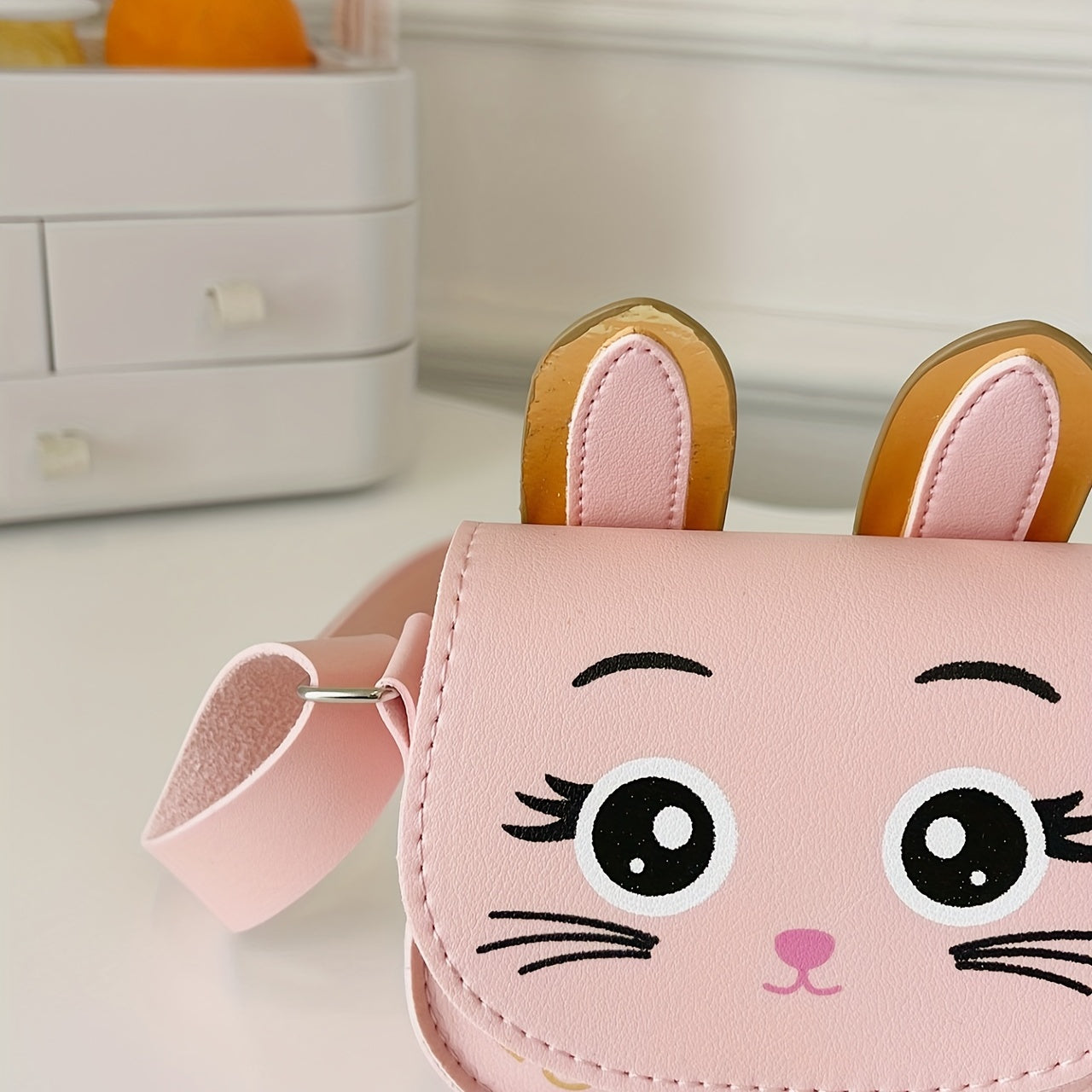 Girls Cat Shoulder Crossbody Bag Coin Purse Rabbit Ears Crossbody Bag