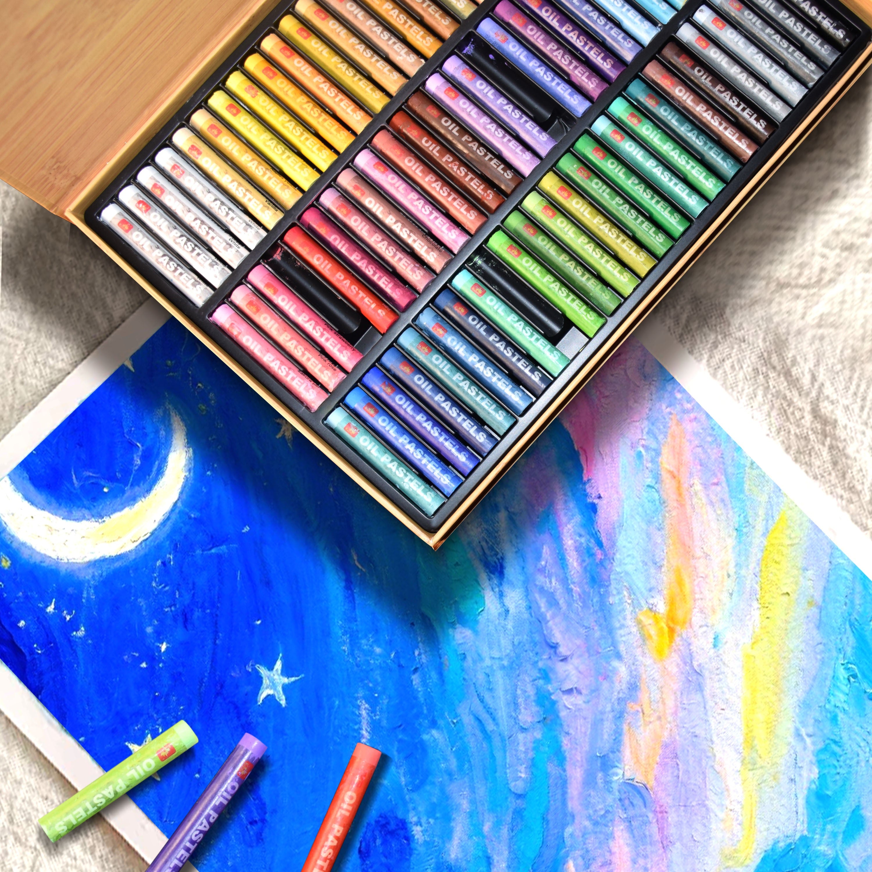 72 Master Professional Pastel Set Blendable Crayons Smooth Texture Ideal Artists