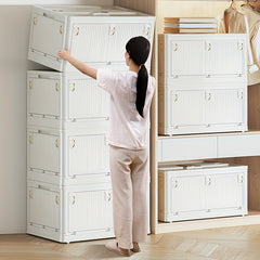 Collapsible Storage Bins With Lids And Wheels Large Capacity Stackable