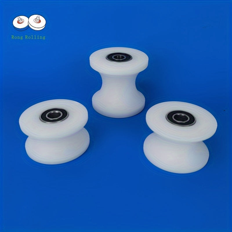 4pcs Sliding Door U Groove Rollers Nylon Groove Wheel Rail Wheel