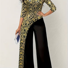 Floral Off Shoulder Jumpsuit Half Sleeve Casual Wear