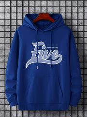 Men's Five-Print Hoodie Casual Stretch Hooded Sweatshirt