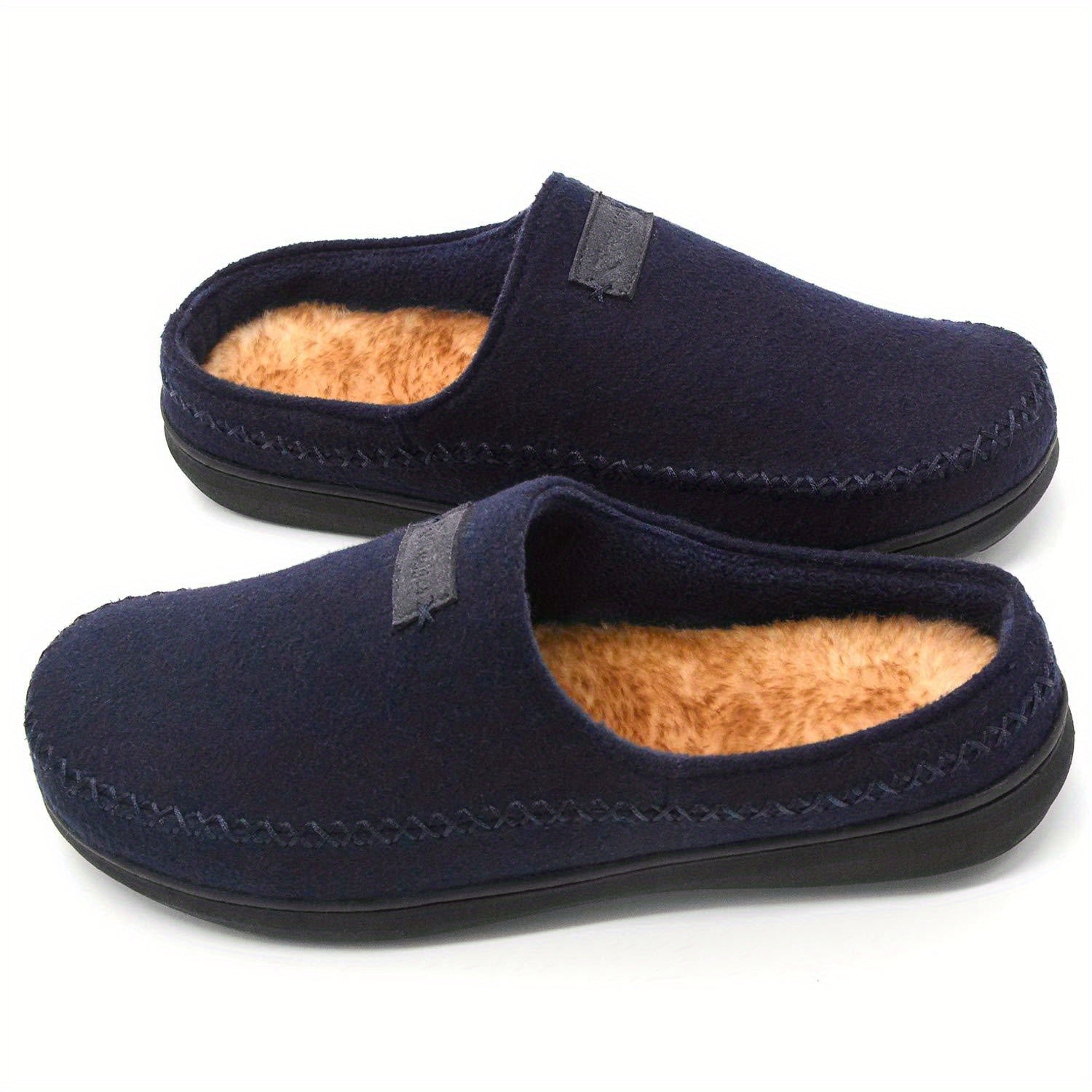 Men's Plush Lining Non-slip House Shoes Soft Sole Slip-On Moccasin