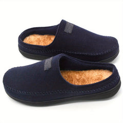 Men's Plush Lining Non-slip House Shoes Soft Sole Slip-On Moccasin