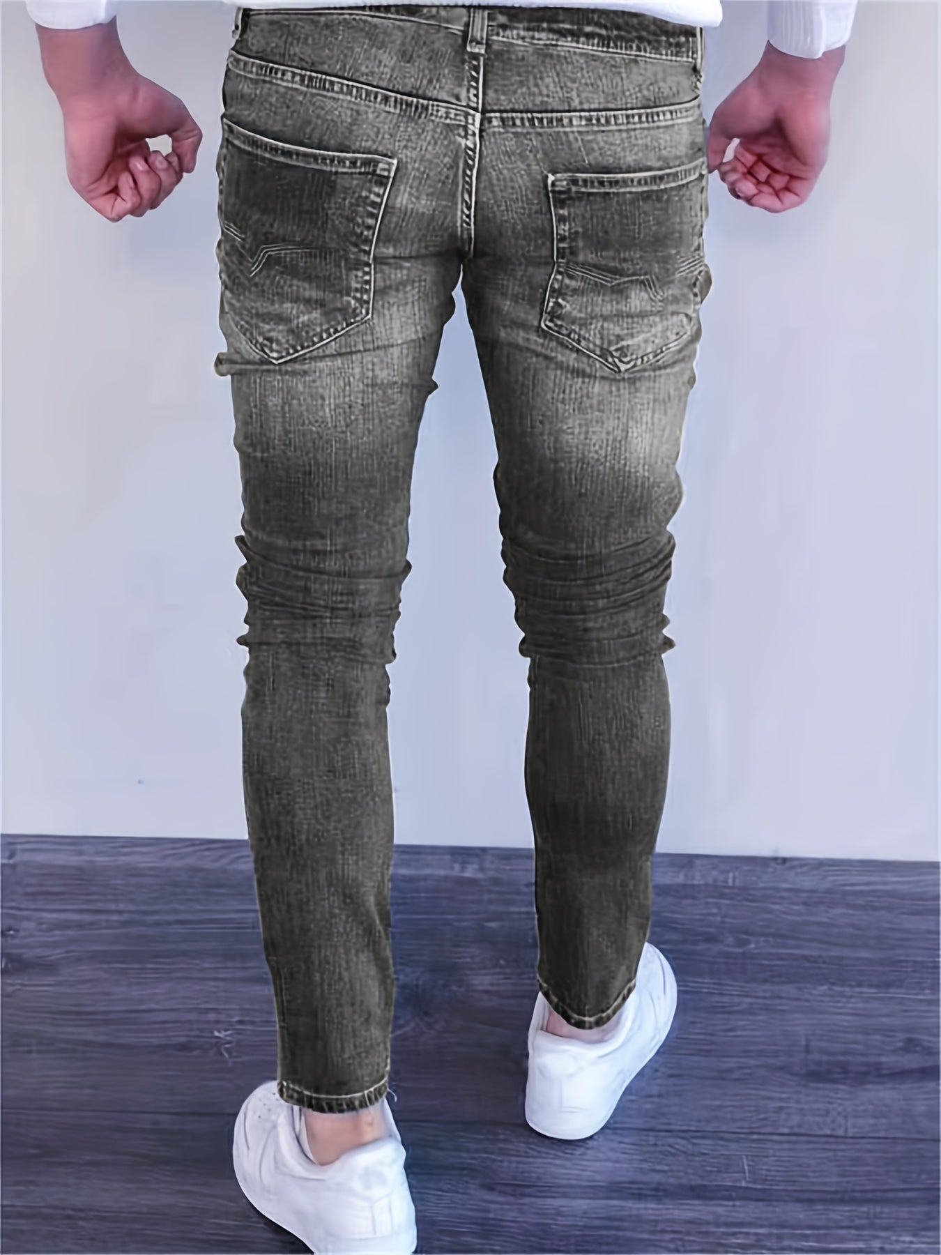 Men's Slim Denim Pants for Spring Summer