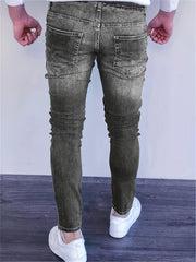 Men's Slim Denim Pants for Spring Summer