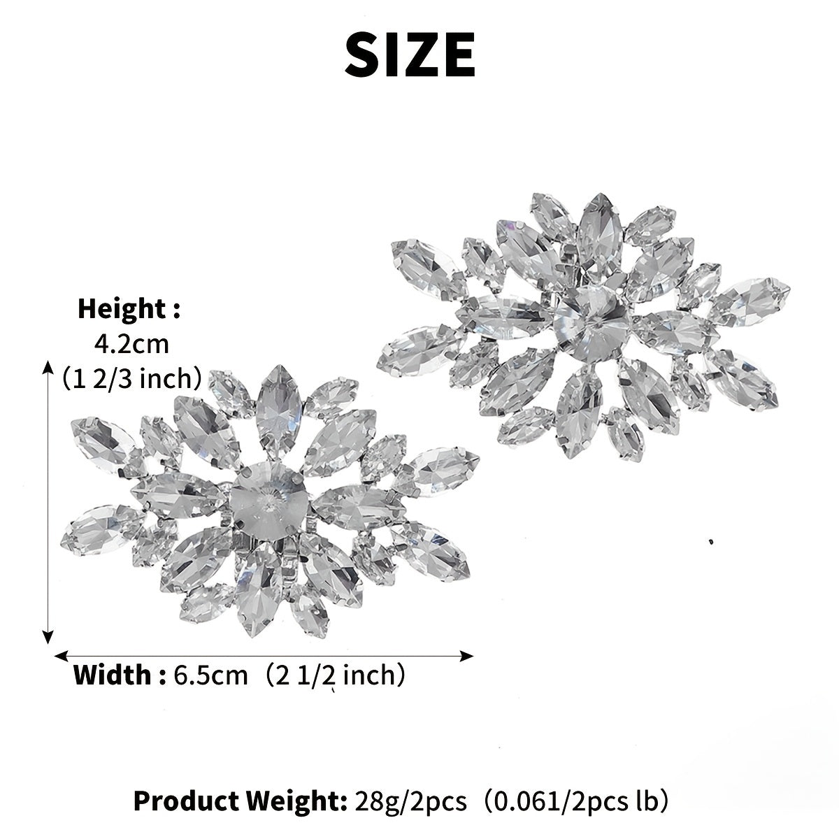 Crystal Shoe Buckles DIY Removable Decoration