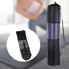 Yoga Mat Mesh Storage Bag Large Capacity Drawstring Canvas Bag