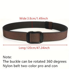 Japanese Character Buckle Double Nylon Belt Men's Casual Outdoor Belt