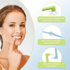 2pcs Slim Interspace Toothbrushes for Detail Cleaning Green