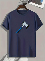 Ax Print Men's Graphic T shirt Casual Comfy Tees For Summer Mens Clothing