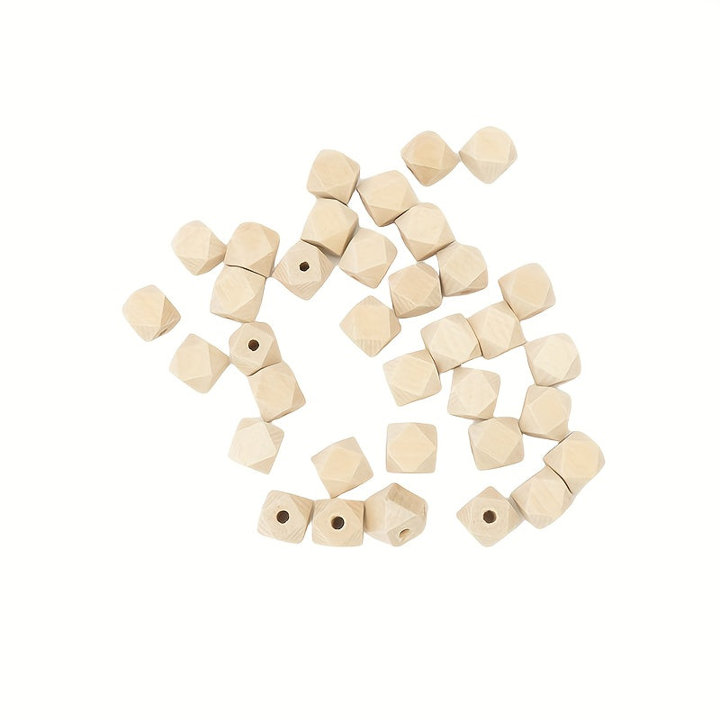 30pcs 10pcs DIY Octagonal Wood Jewelry Accessories 10 25mm Octagonal Beads