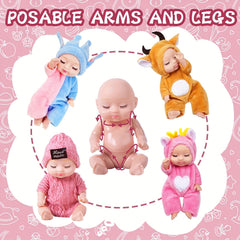 10pcs Mini Baby Toys 10 Realistic Animal Costume Dolls Mixed Dolls