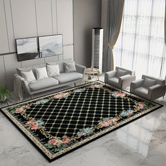 Modern Geometric Area Rug Grey Floor Carpet Living Room Bedroom Dining Room