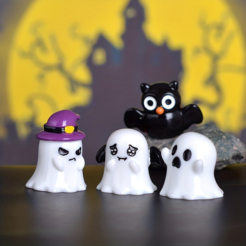 Halloween Wizard Ghost Crystal Ball Decoration 2-3in Pumpkin Ghost Trinket