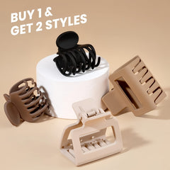 8pcs Matte Rectangle Hair Claw Clips Non Slip Jaw Clips for Thin Medium Fine Hai