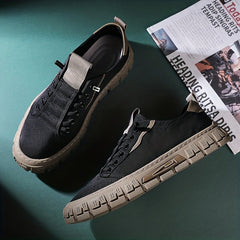 Men's Lace Up Sneakers Lightweight Comfy Non slip Skate Shoes
