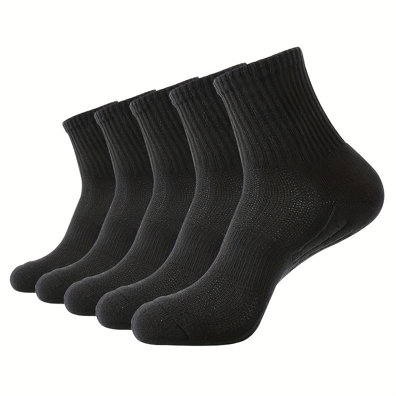5 Pairs Breathable Ankle Socks for Men - Sweat Resistant for Outdoor Activities