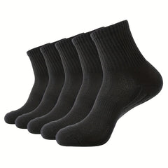 5 Pairs Breathable Ankle Socks for Men - Sweat Resistant for Outdoor Activities