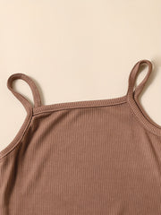 3pcs Toddler Girls Ribbed Cami Dress Party Summer Clothes