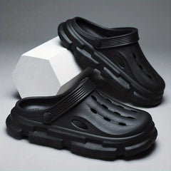 Women's Breathable Closed Toe Clogs Ankle Strap Hole Shoes