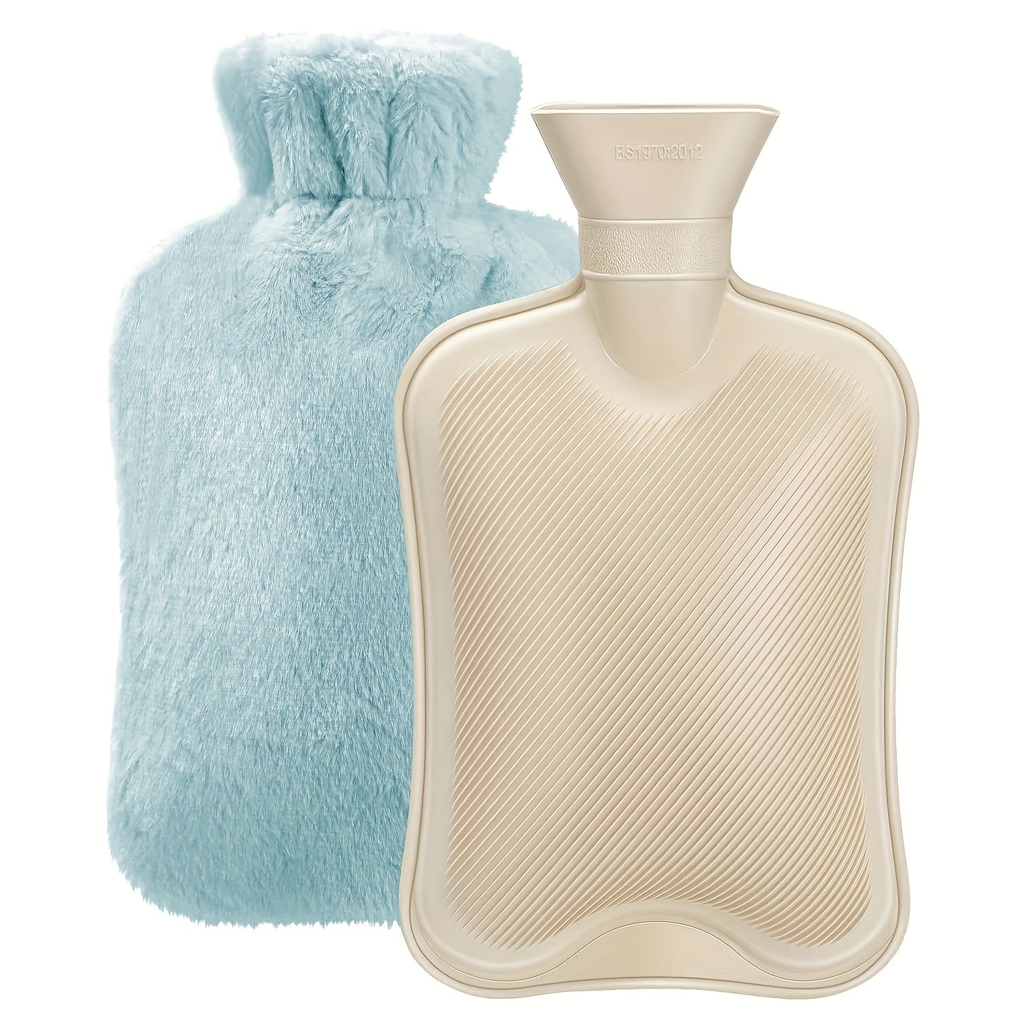 2L Rubber Hot Water Bottle Soft Cover Hot Water Bag Hot Cold Pack